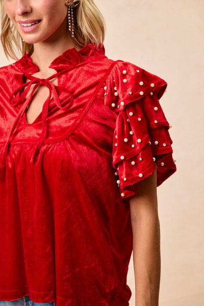 The Pearly and Cheerful Holiday Blouse