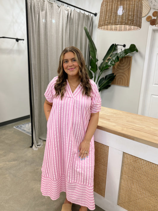 Pink and Pretty Midi Dress