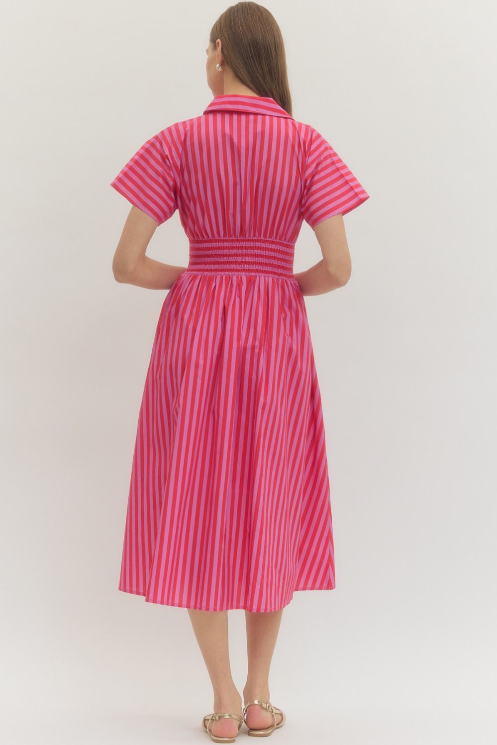 The Coastal Boss Lady Dress Pink