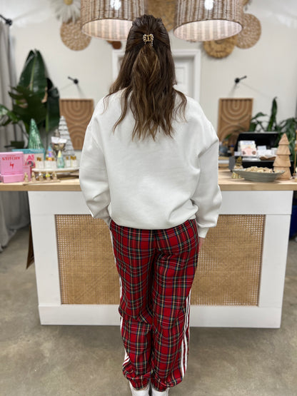 Plaid Holiday Rockstar Sweatshirt