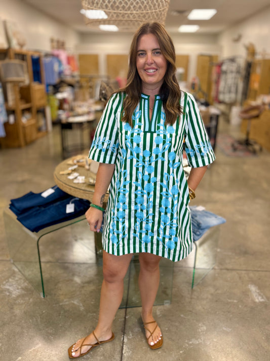 The Attention To Details Shift Dress Green