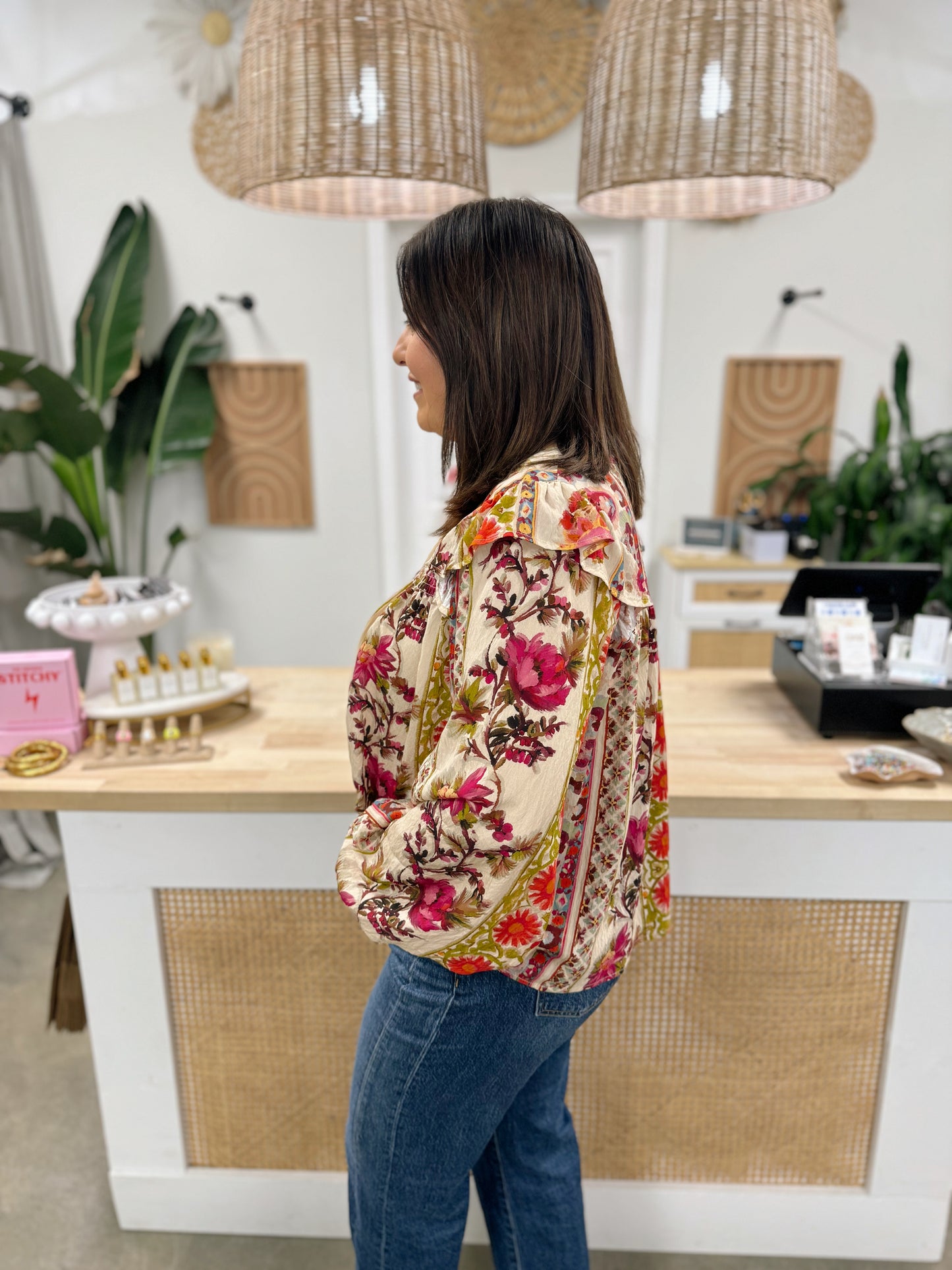 Garden Party Peasant Blouse