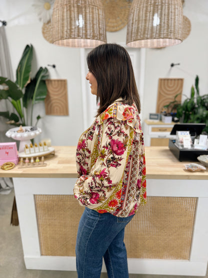 Garden Party Peasant Blouse