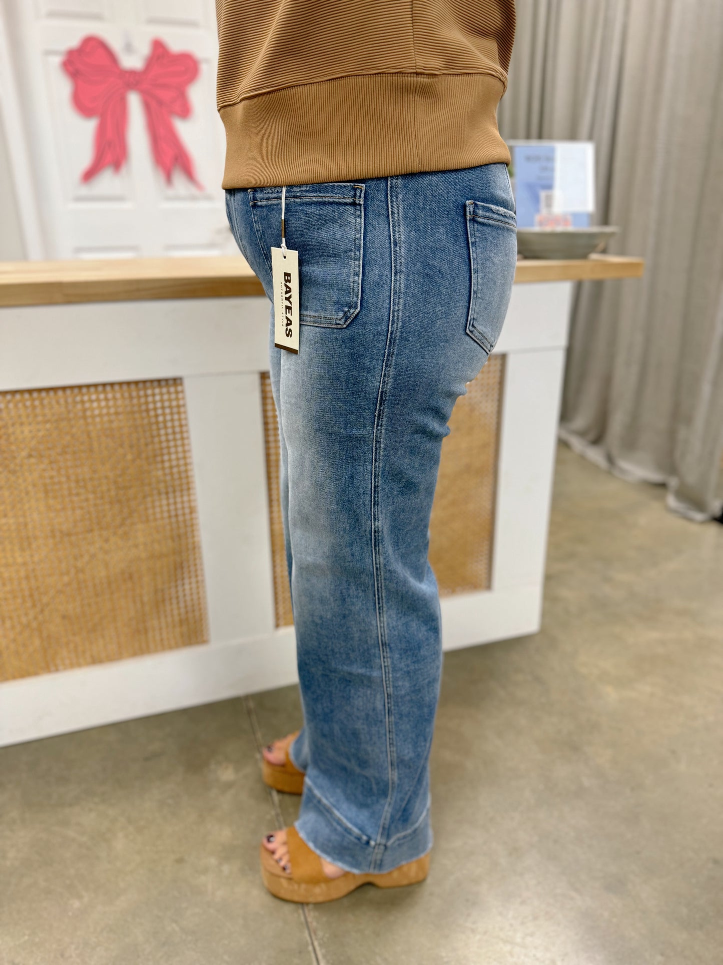Bayeas Wide Leg Sailor Jeans