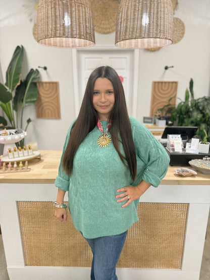 Seafoam Tunic Chunky Sweater