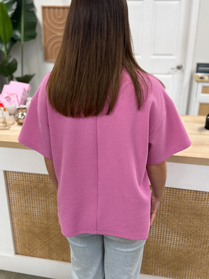 The Best Knit Basic T- Candy Pink