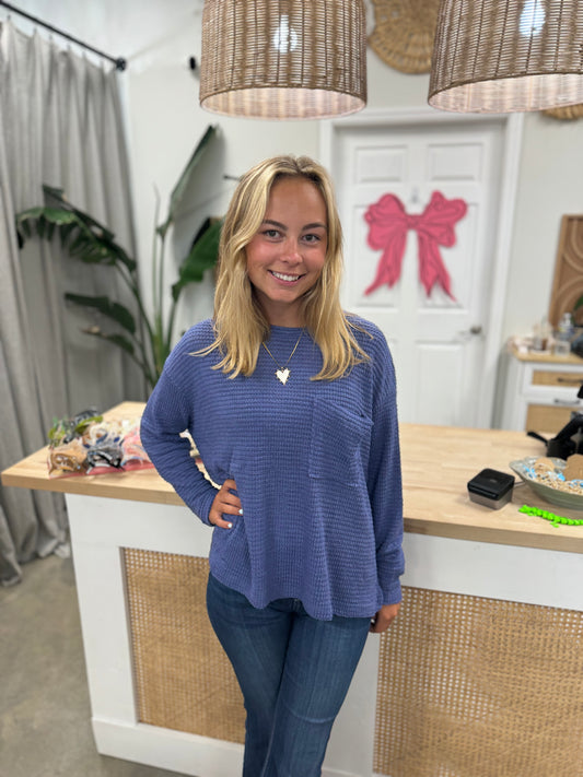 Your Staple Cropped Waffle Top