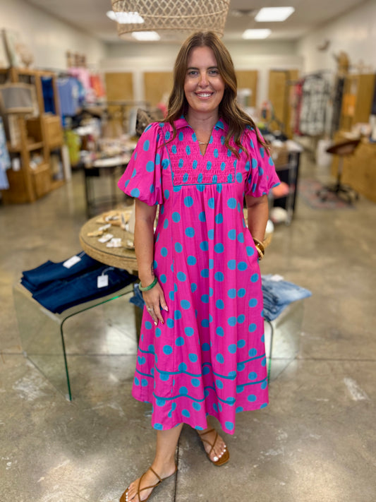 The Minnie Polka Dot Midi Dress