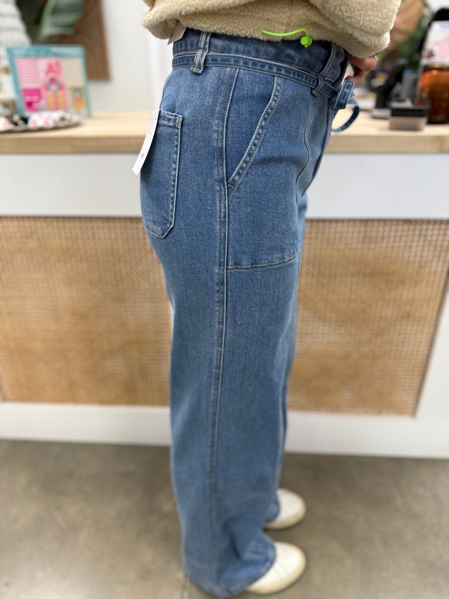 SUPER HIGH RISE WIDE LEG JEANS