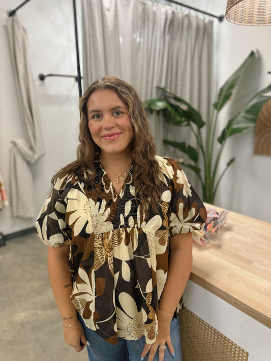 Autumn Floral Top