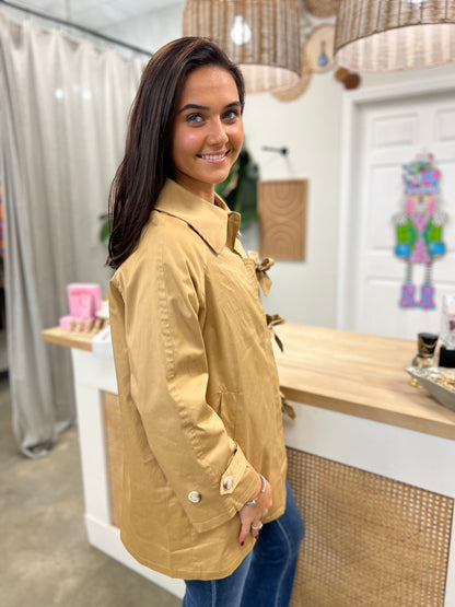 The Winnie Bow Tie Trench Coat