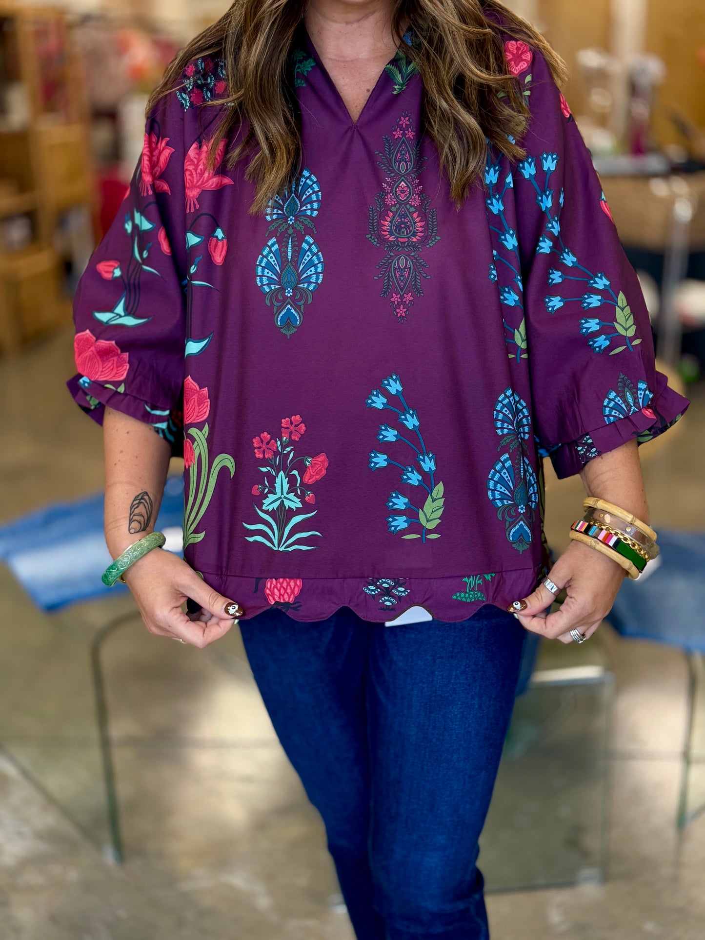 The Block Print Paisley Blouse