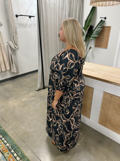 The Lilly Smocked Midi Dress Curvy