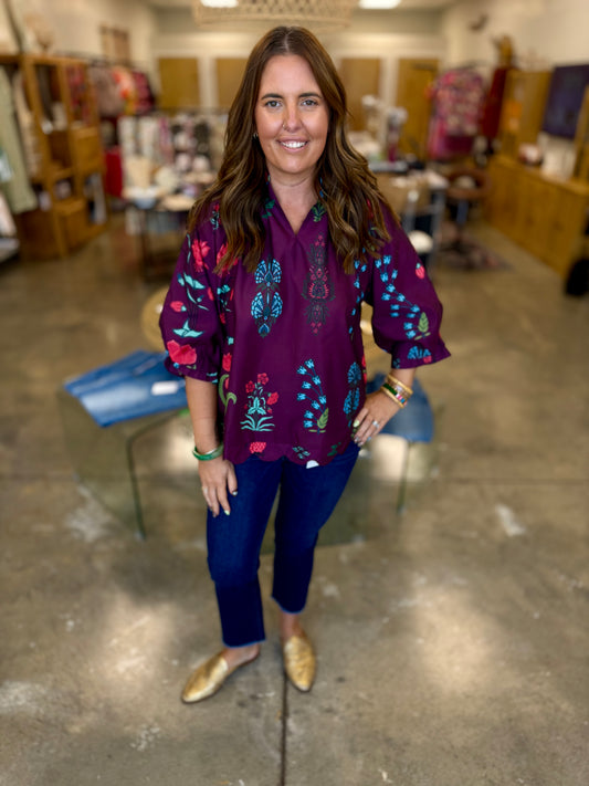 The Block Print Paisley Blouse