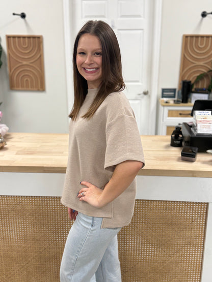 The Best Knit Basic T- Cream