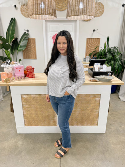 Bayeas Cropped Dark Wash