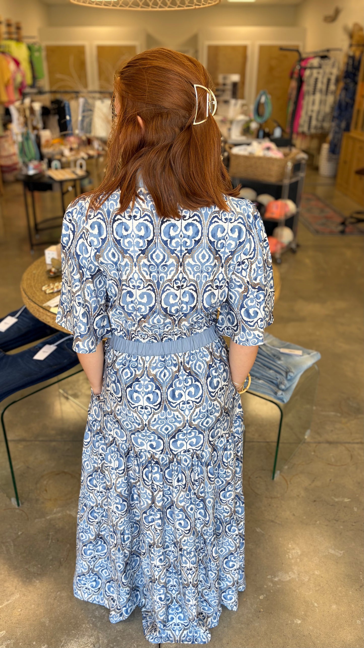 The Spanish Tile Maxi Dress