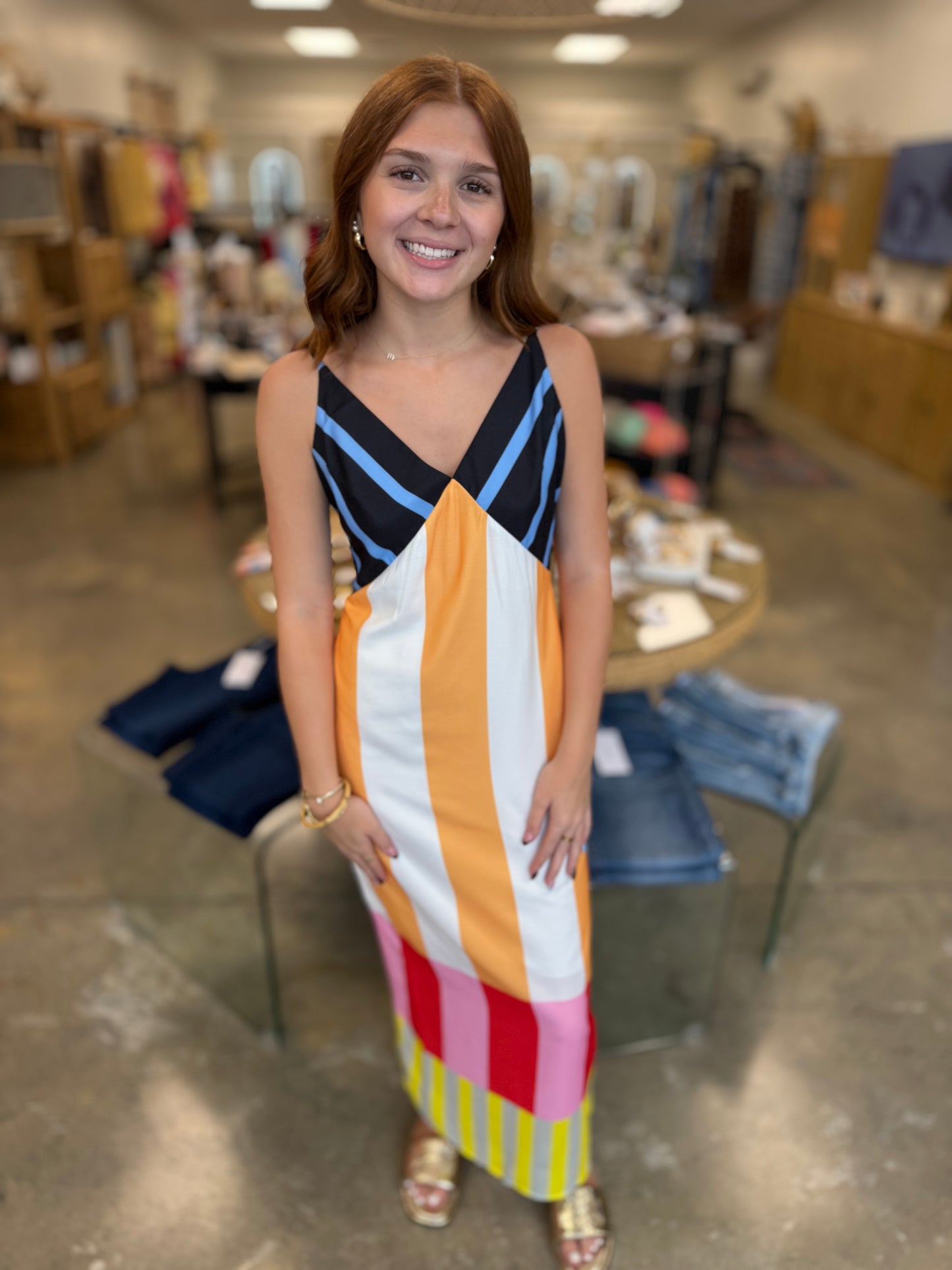 Living Contrast Maxi Dress