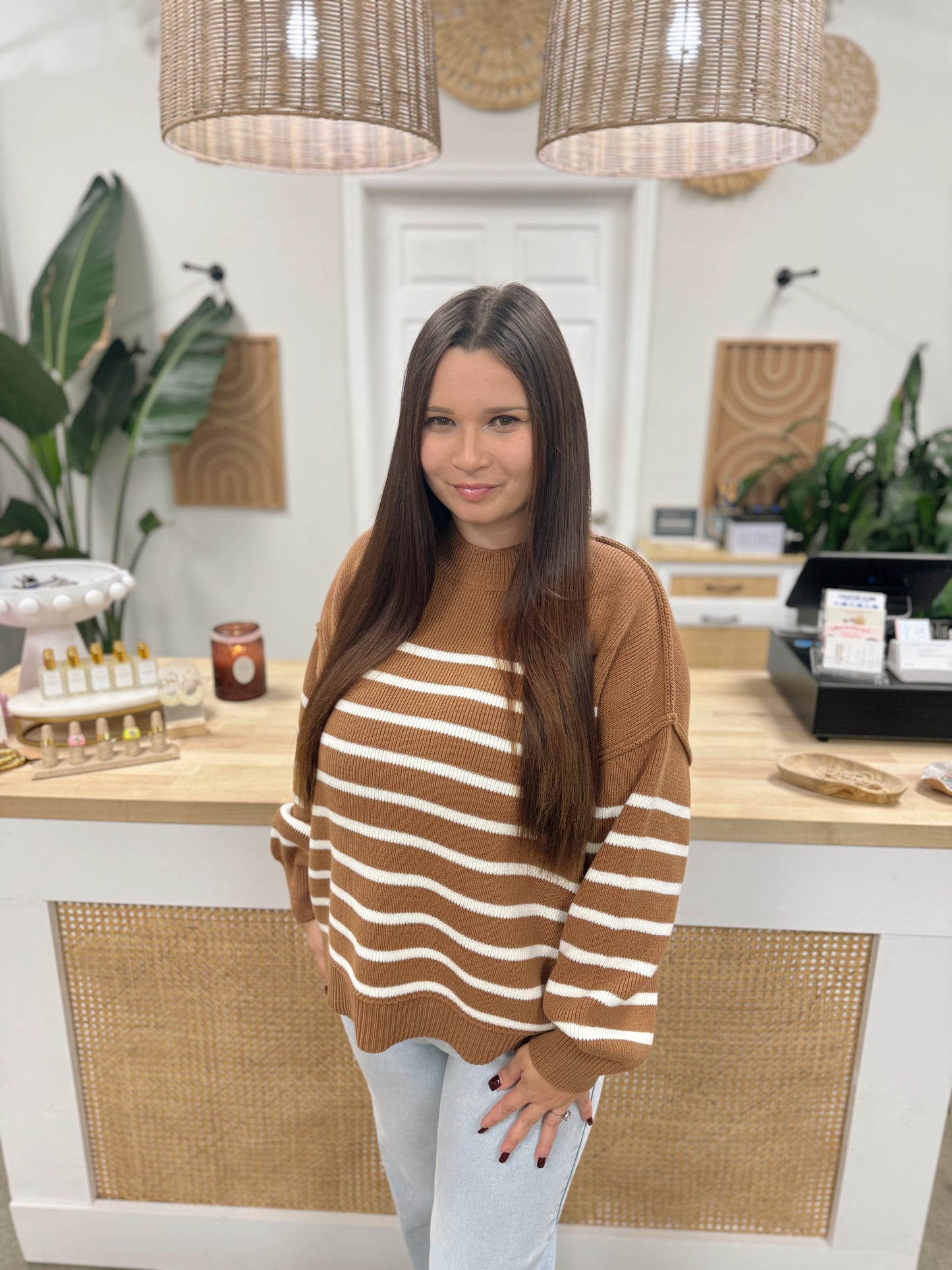 The Mollie Oversized Striped Sweater