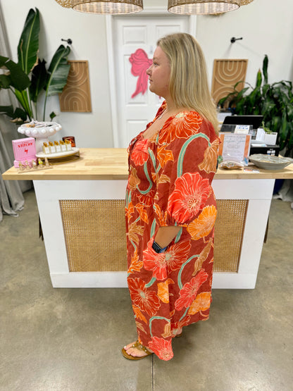 Terra Cotta Maxi Dress Curvy