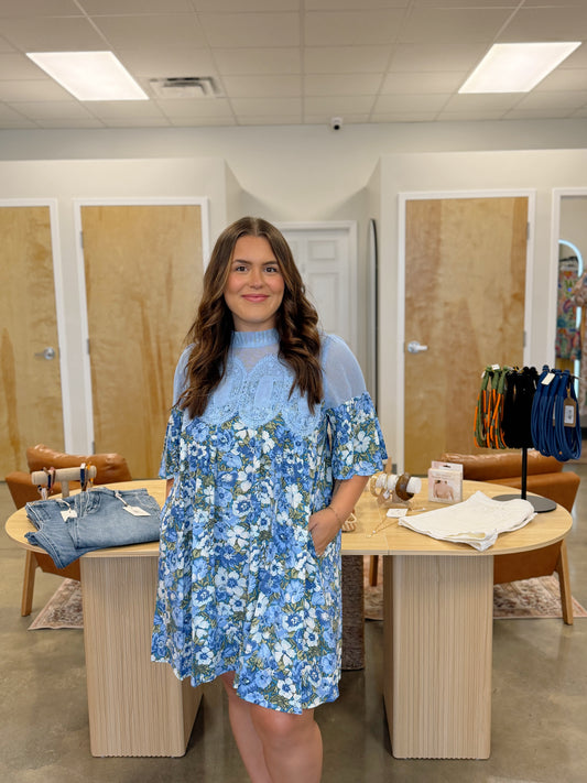 The Blue Bell and Lace Dress