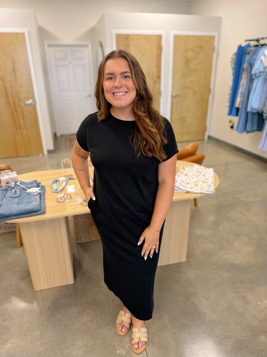 Get Around Town Dress-Black