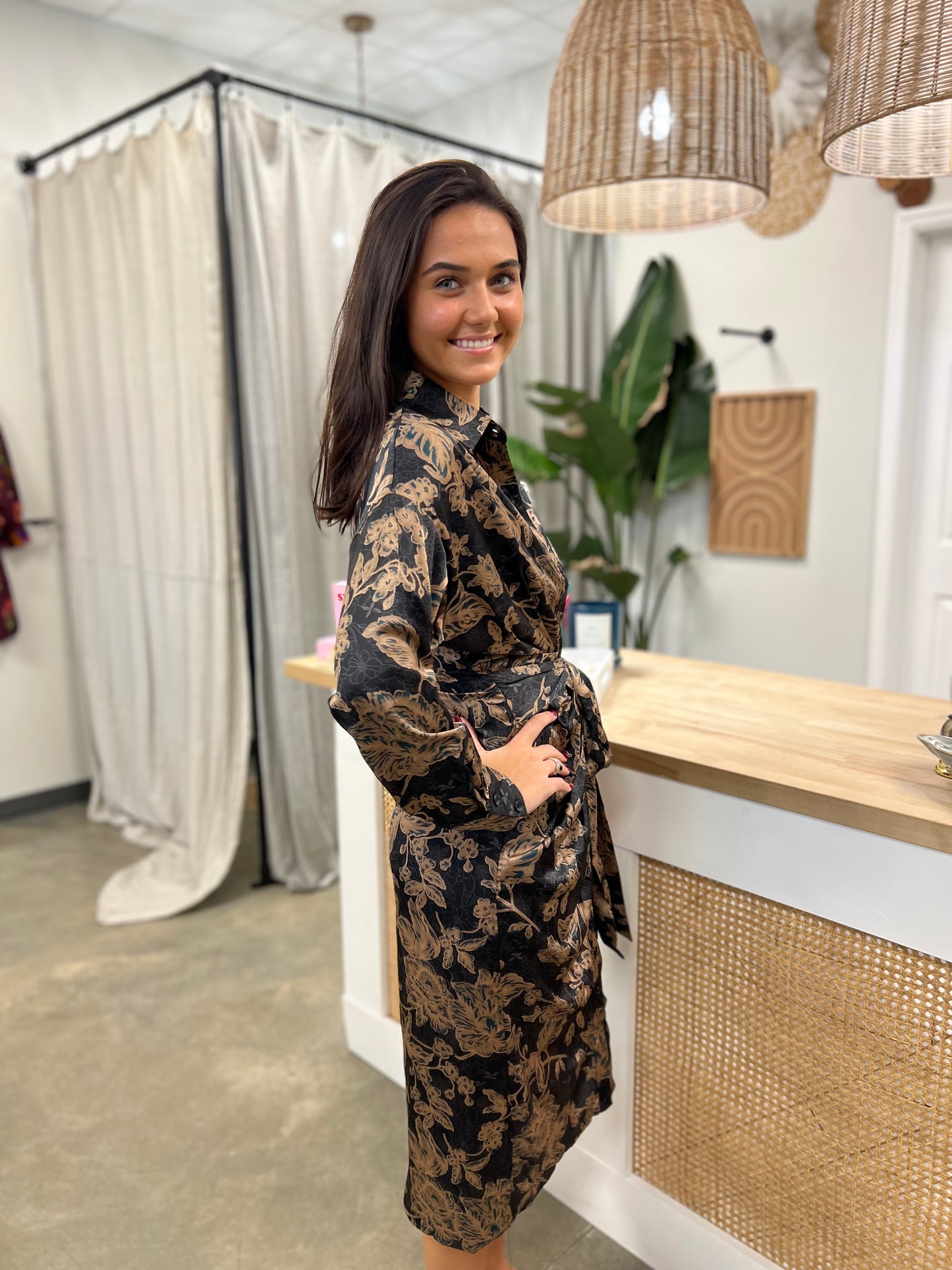 The Versace Tie Midi Dress