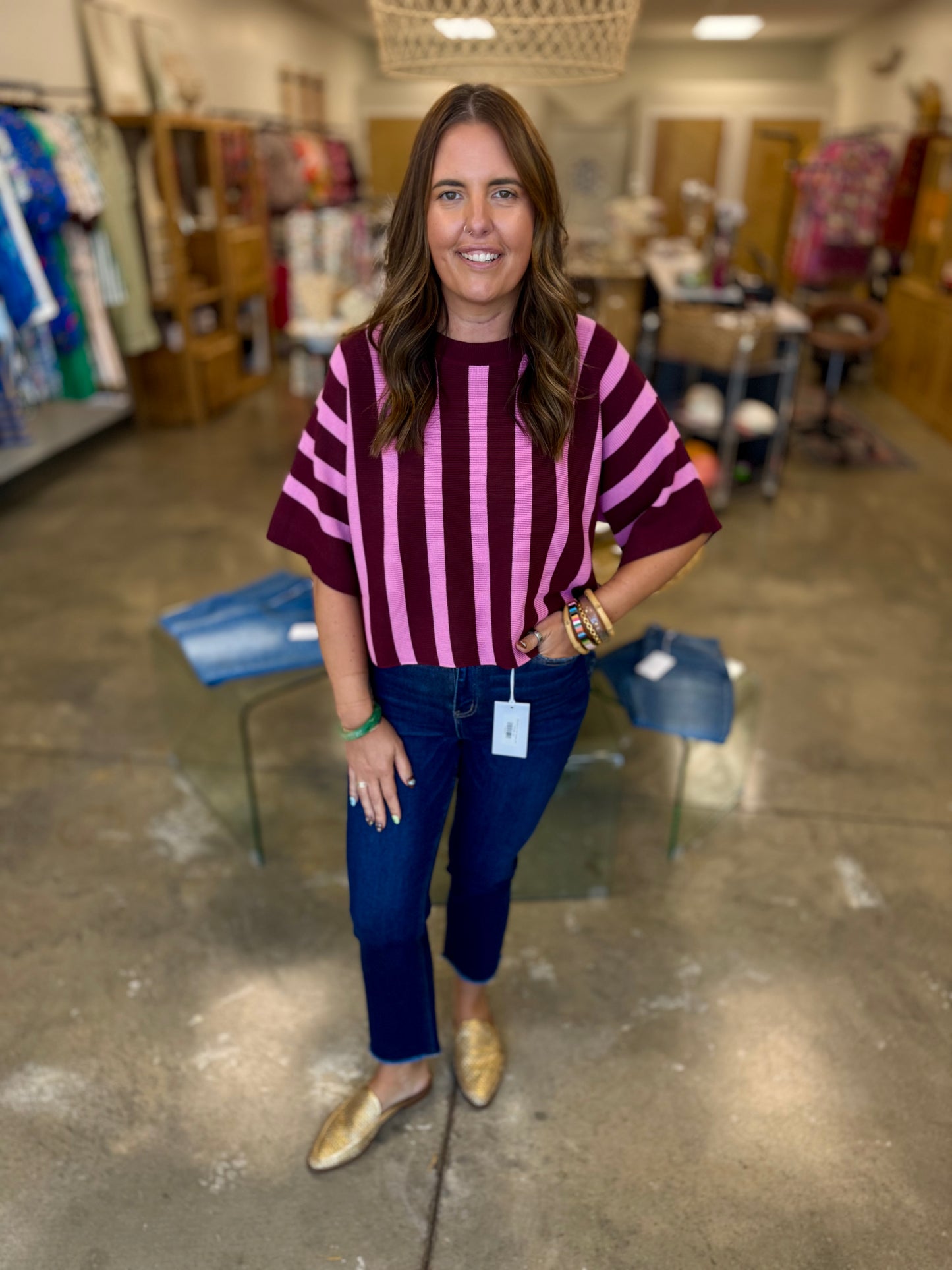 The Dolly Sweater In Magenta