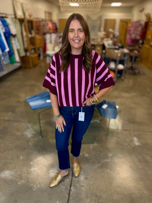 The Dolly Sweater In Magenta