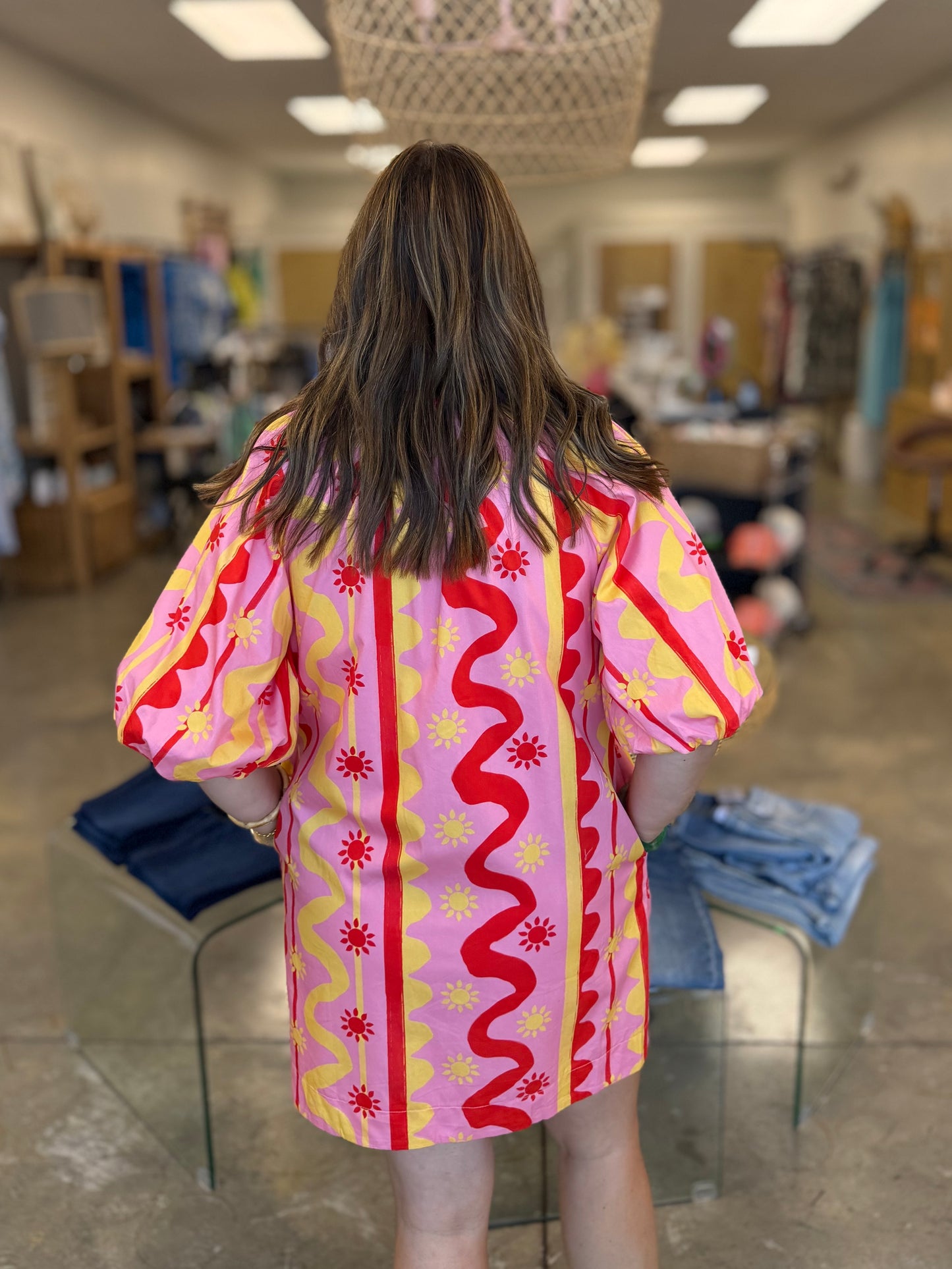Ride The Wave Print Shift Dress
