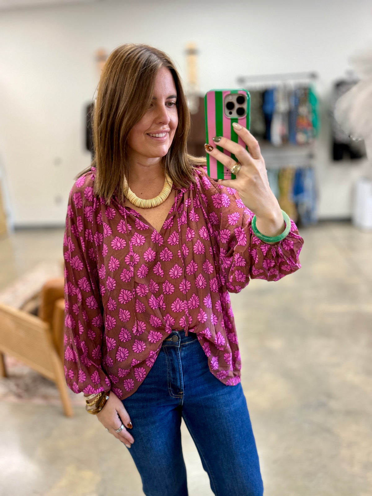 The Bridgette Printed Blouse