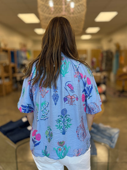 The Middleton Block Print Blouse
