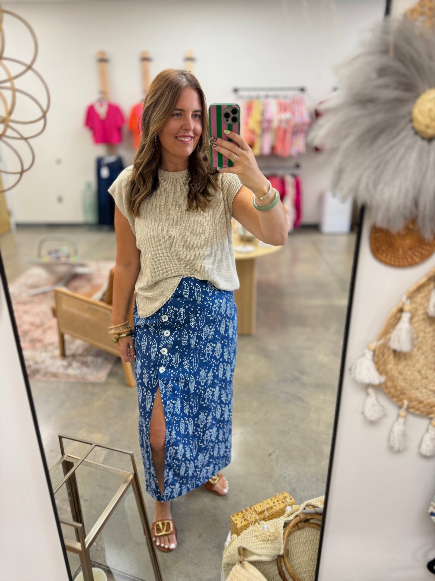 Finn' Around Print Skirt