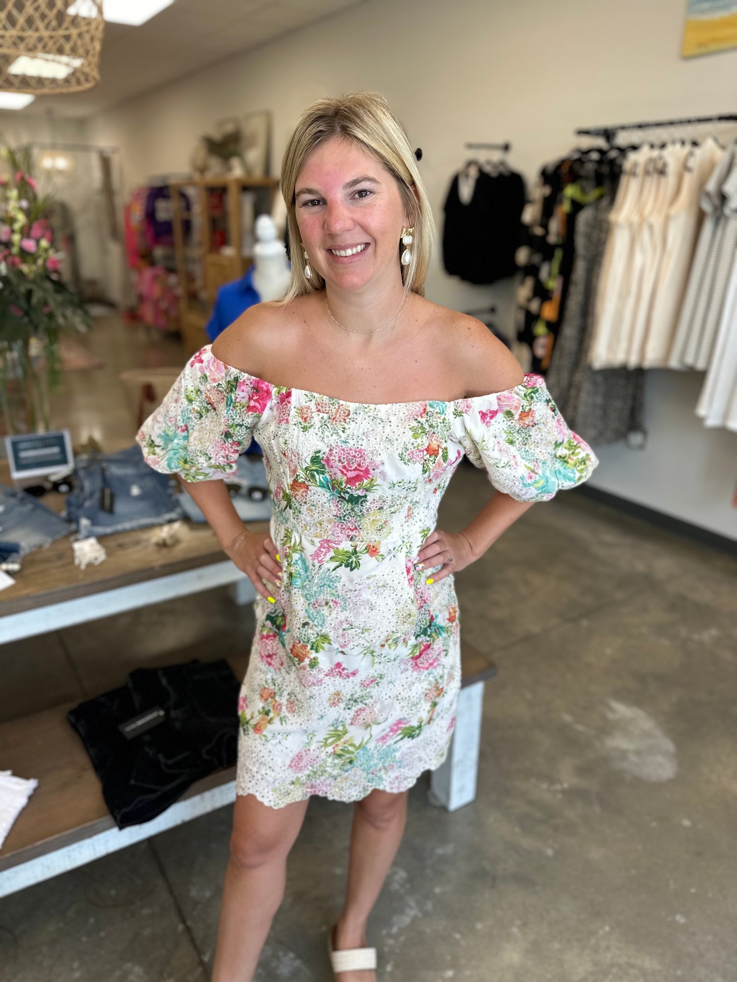 Cottage Party Floral Mini Dress