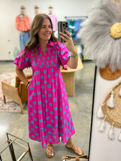 The Minnie Polka Dot Midi Dress