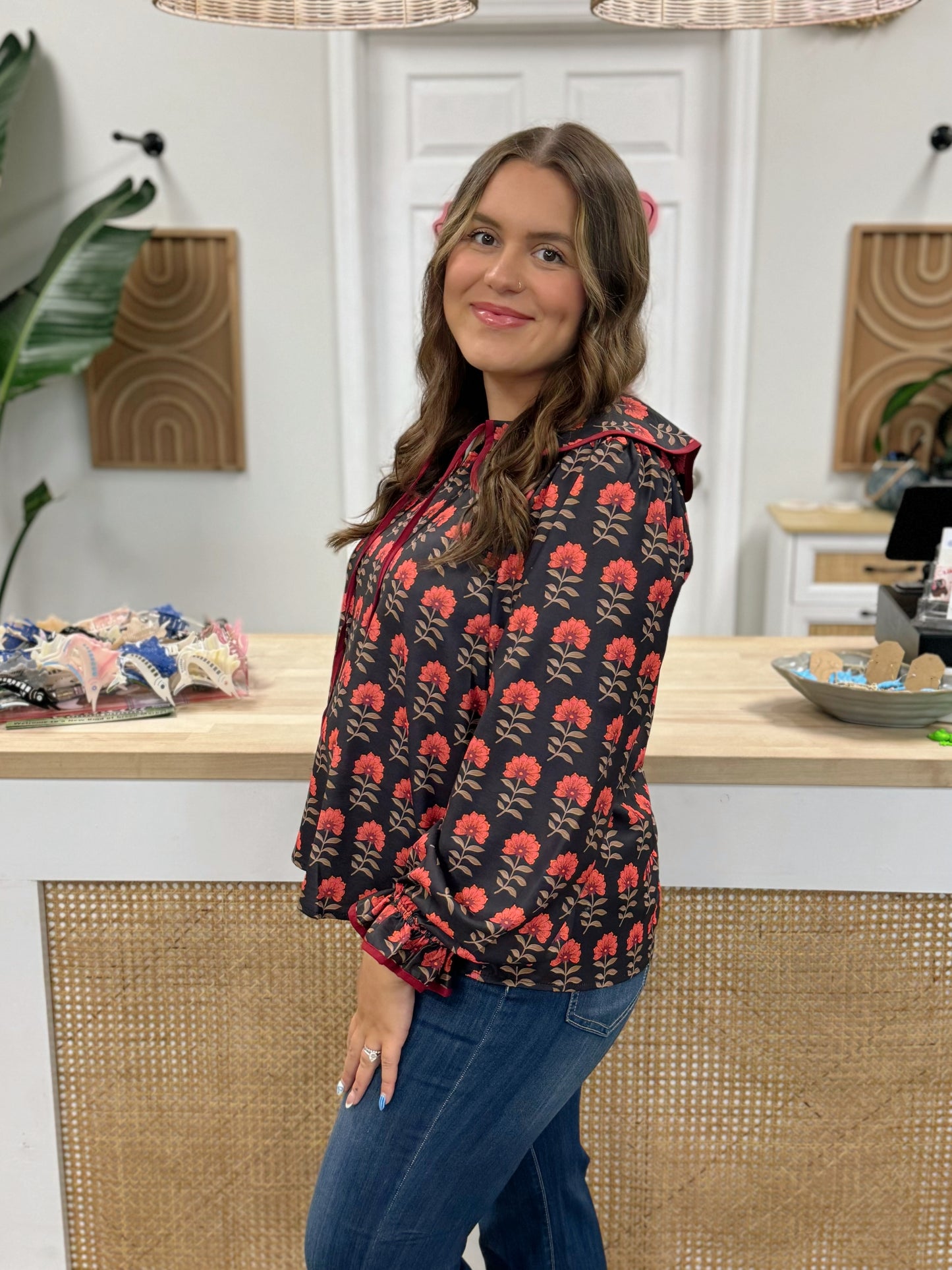 The Poppy Floral Jacquard Sweater