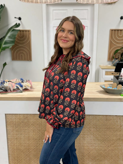 The Poppy Floral Jacquard Sweater