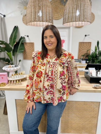 Garden Party Peasant Blouse