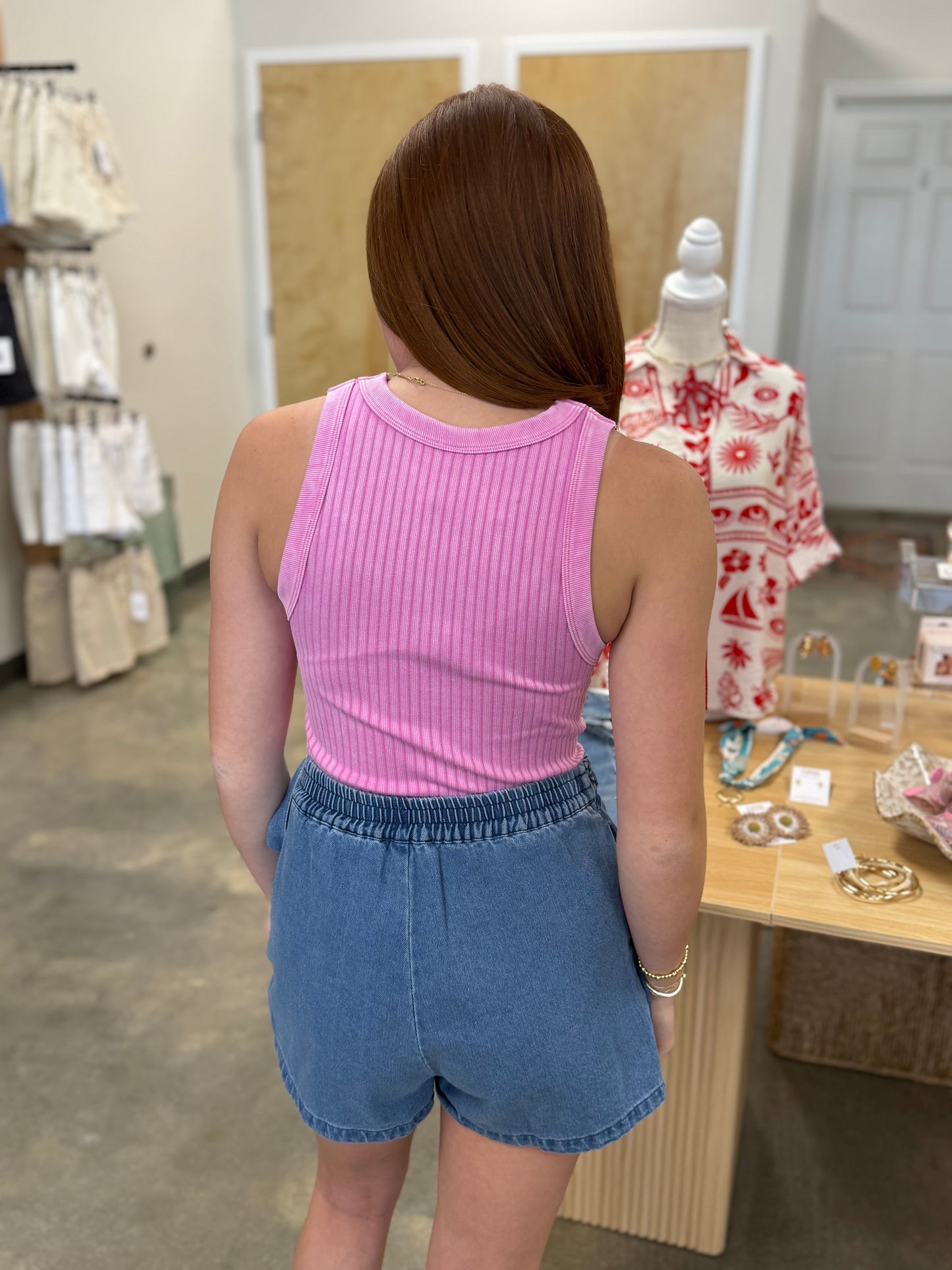 The Rochelle Razer Tank Pink