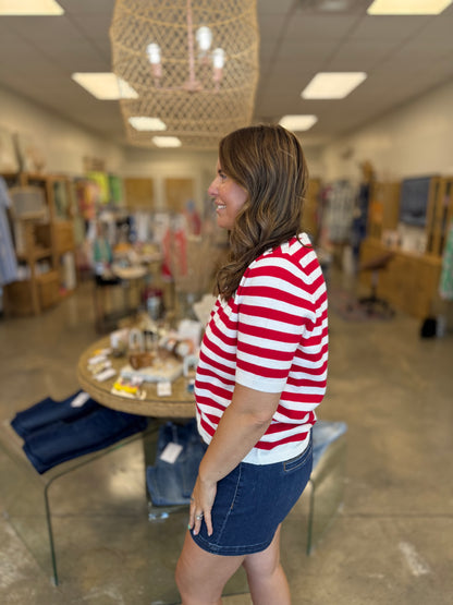 The Sailor Sweater-Red