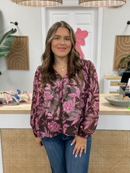 The Mocha Bloom Top