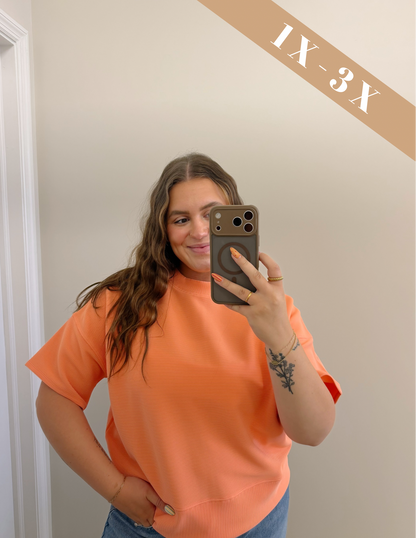 Our Fan Fav Top in Coral Curvy