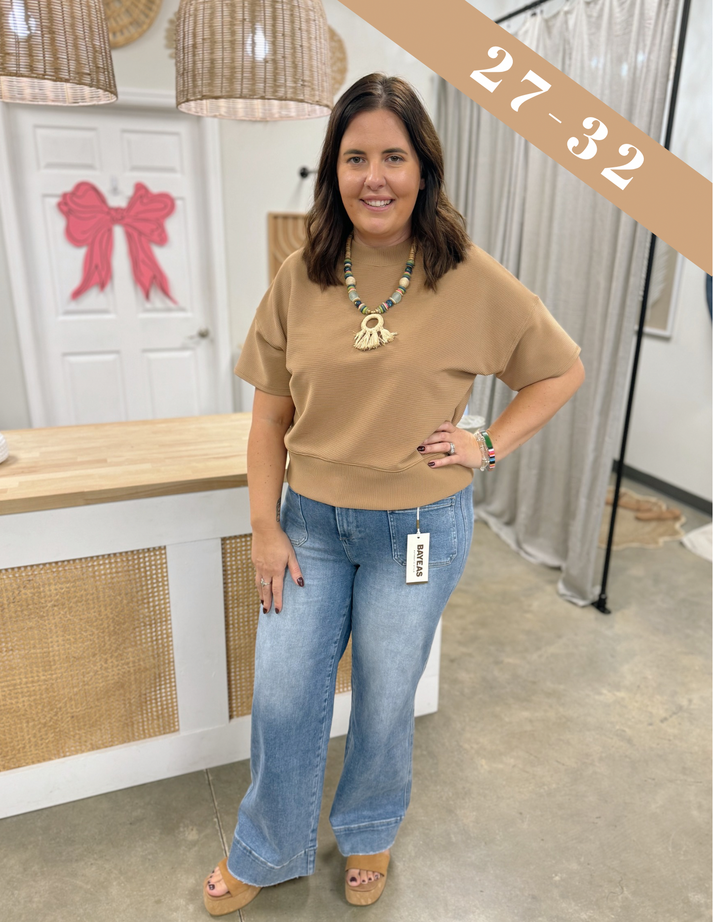 Bayeas Wide Leg Sailor Jeans