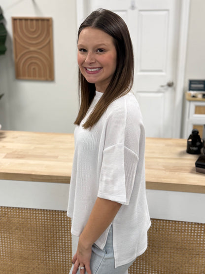 The Best Knit Basic T- White