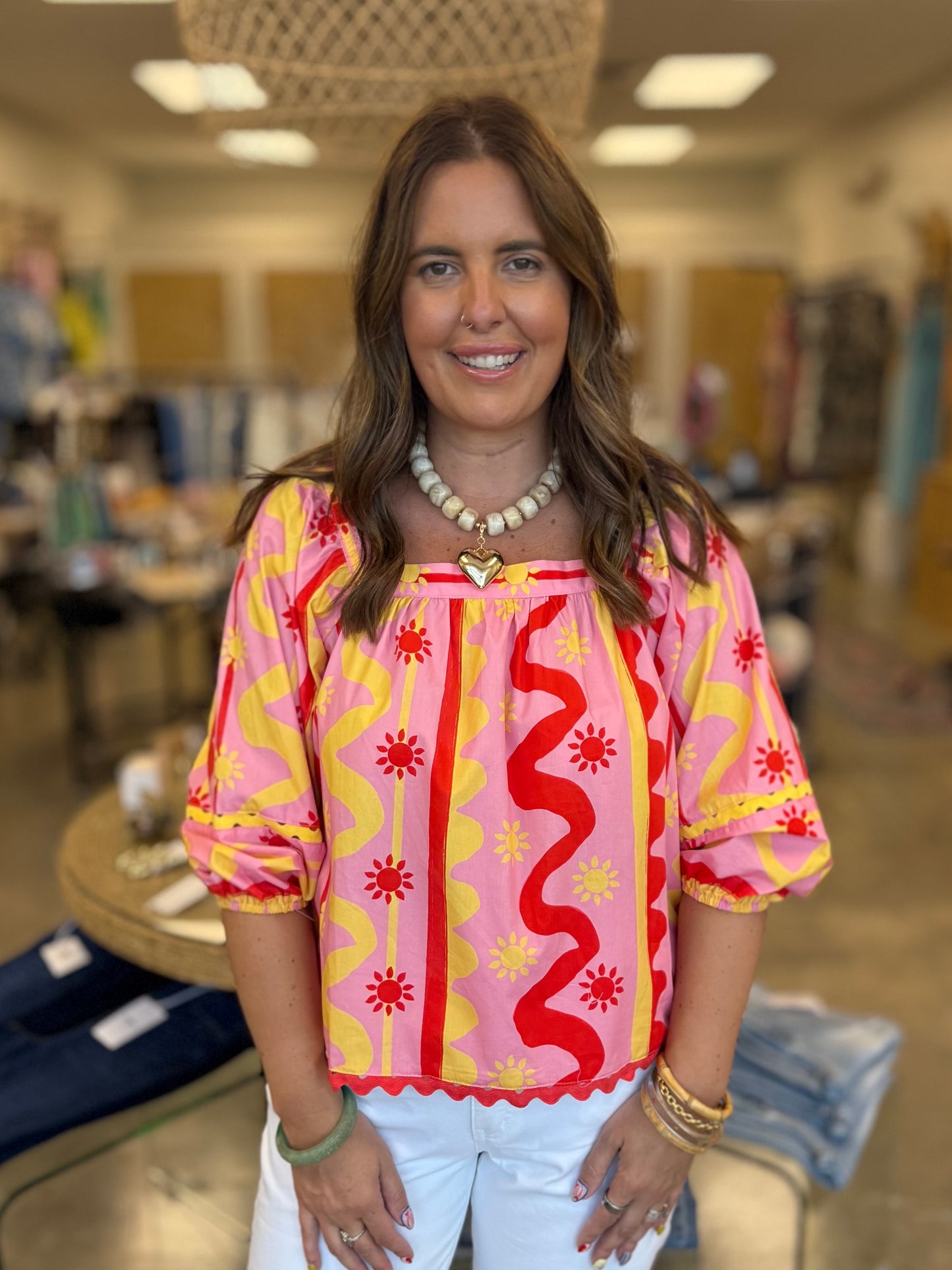 Ride The Wave Print Blouse