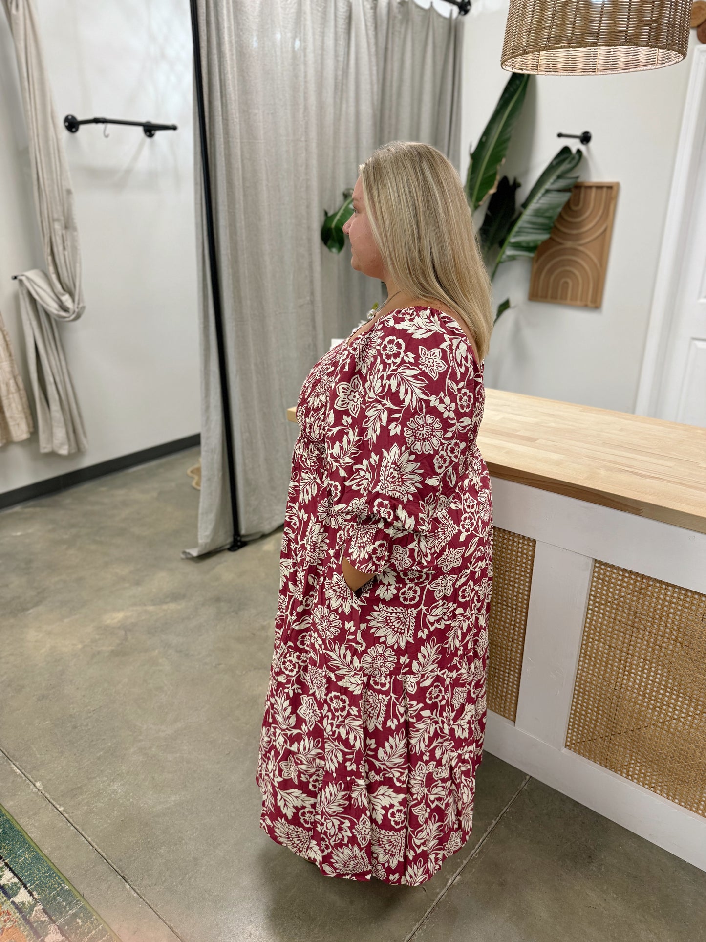 The Floral Brandy Midi Dress Curvy
