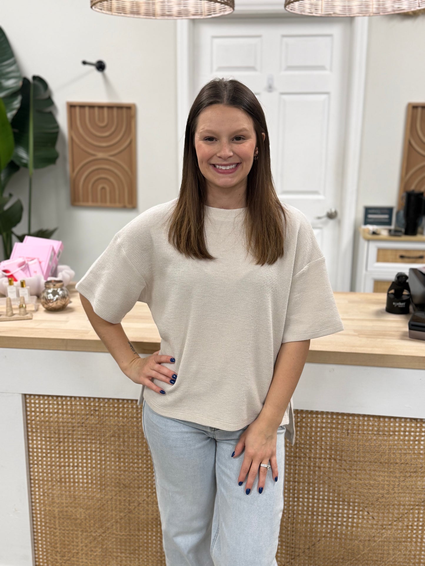 The Best Knit Basic T- Sand Beige