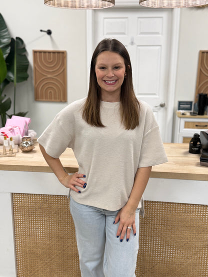 The Best Knit Basic T- Sand Beige