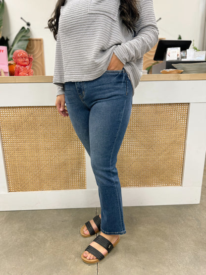 Bayeas Cropped Dark Wash