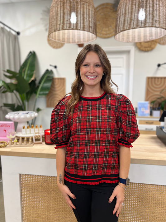 Plaid and Joy Blouse